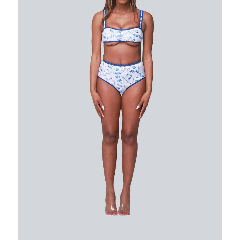 NEW PORSHIA BY PORSHIA BANKS shi balconette bikini top in multi